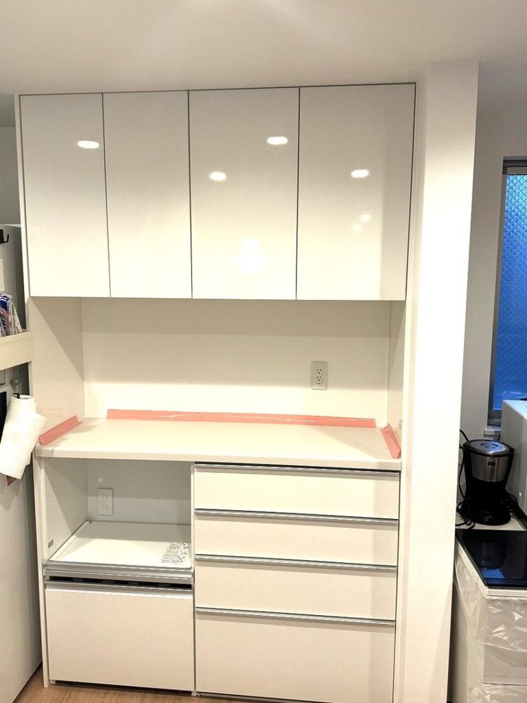 キッチン収納棚設置 洗面台交換